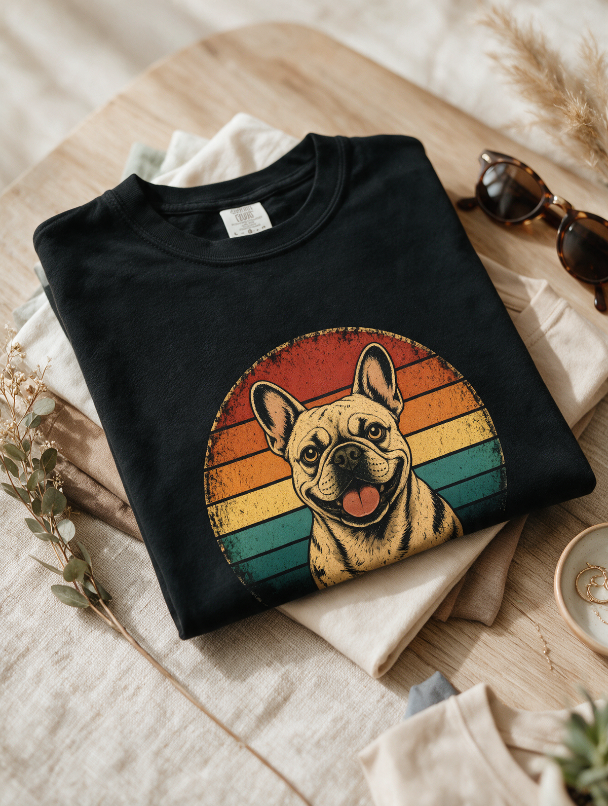 French Bulldog Snack Patrol T-Shirt — Retro Dog Graphic "Every Snack You Make" Tee
