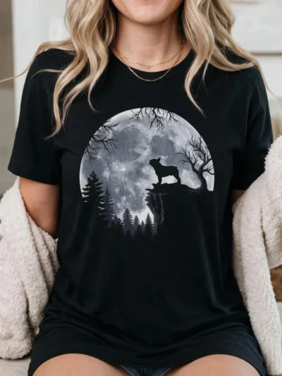 French Bulldog T-Shirt – Frenchie Full Moon Graphic Tee