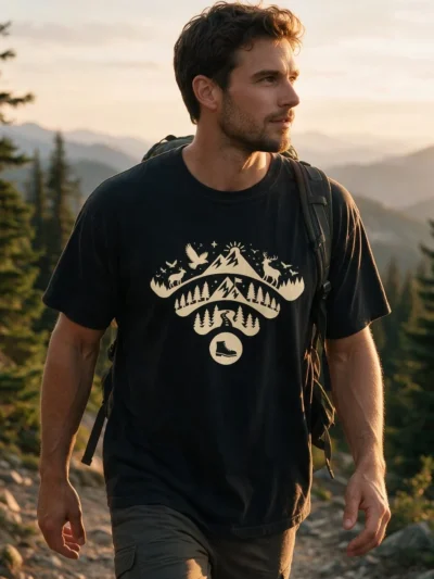 Mountain Shirt – Forest & Wildlife Nature Graphic Tee