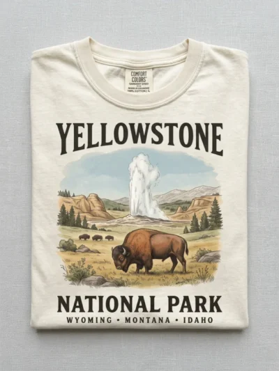 Yellowstone National Park Vintage Graphic T-Shirt